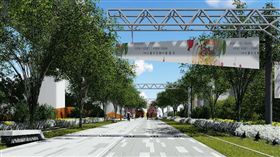 中市打造舊城區　綠空鐵道結合人本環境台中鐵路高架化第一階段已完成，市府規劃保留台鐵高架鐵道通車後台糖北側到刑務所的1.6公里舊鐵道，打造為綠色步行及自行車騎乘空間的「綠空鐵道」。（市府提供）中央社記者郝雪卿傳真　107年6月19日