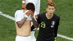 韓國隊首戰輸給瑞典。（圖／路透社／達志影像）