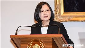 總統蔡英文針對軍人年金改革發表談話 （圖／記者林敬旻攝）