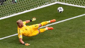 丹麥守門員Kasper Schmeichel。（圖／路透社／達志影像）
