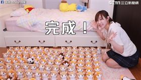 安啾挑戰讓百隻回聲倉鼠同步說話。（圖／翻攝自安啾 Anjou臉書）