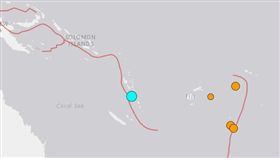 太平洋島國萬那杜今天發生規模6.1強震（圖／翻攝自USGS）
