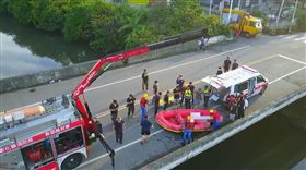 彰化,自撞,車禍,騎車,水溝,打撈（圖／翻攝畫面）