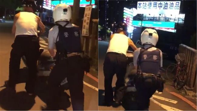 感動！8旬老翁機車沒油　暖警神救援