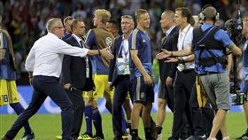 ▲德國與瑞典在賽後爆發衝突。（圖／美聯社／達志影像）