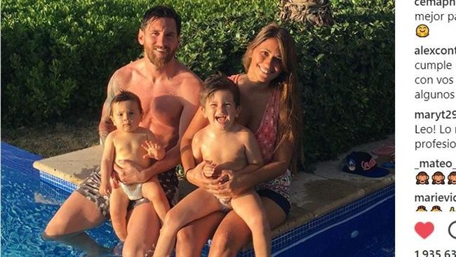 梅西生日　老婆曬全家福照閃瞎粉絲