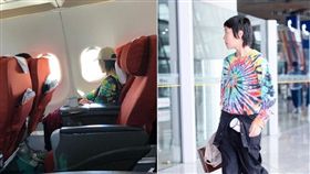 網友在香港飛往無錫的班機上遇見竇靖童。(翻攝微博)
