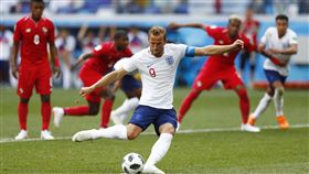 凱恩（Harry Kane）對巴拿馬大演帽子戲法。（圖／美聯社／達志影像）
