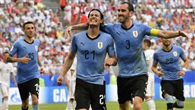 ▲Edinson Cavani踢進烏拉圭第3球。（圖／美聯社／達志影像）