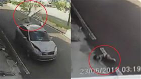 馬路,少女,車禍,巴西,嬰兒（圖／Live Leak）