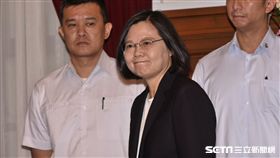 總統蔡英文出席軍人年金改革談話。 （圖／記者林敬旻攝）