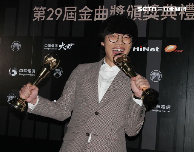 第29屆金曲獎盧廣仲（魚仔）奪兩獎。（記者邱榮吉/攝影）