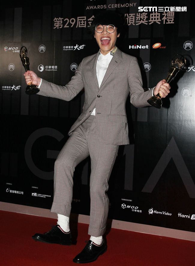 第29屆金曲獎盧廣仲（魚仔）奪兩獎。（記者邱榮吉/攝影）