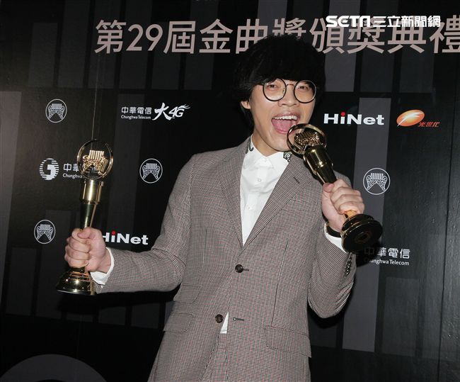第29屆金曲獎盧廣仲（魚仔）奪兩獎。（記者邱榮吉/攝影）