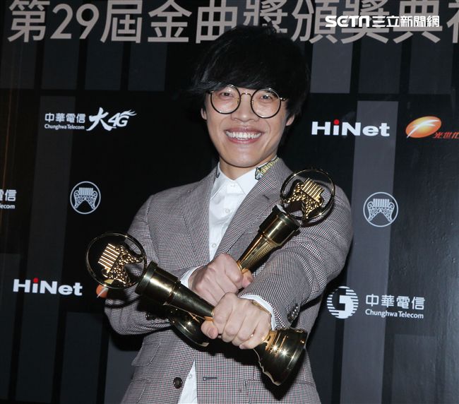 第29屆金曲獎盧廣仲（魚仔）奪兩獎。（記者邱榮吉/攝影）
