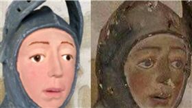  慘不忍睹！西班牙16世紀木雕竟被修復成「卡通人物」　圖／翻攝自臉書