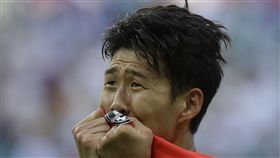 ▲孫興慜進球後再度落淚。（圖／美聯社／達志影像）