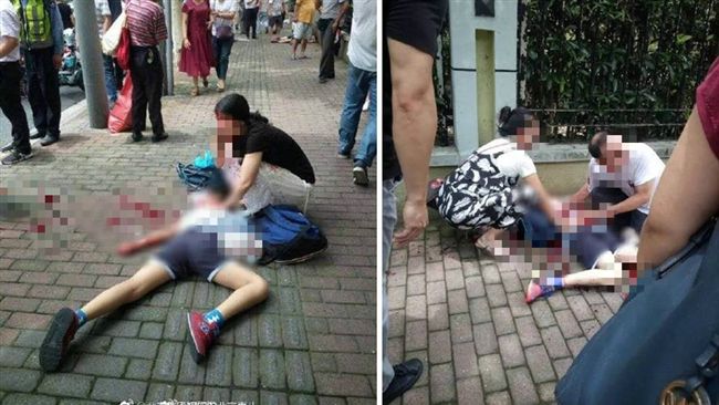 男子在校門口亂砍　2學生全身血喪命