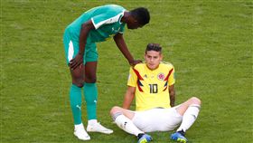 James Rodriguez,J羅受傷退場（圖／路透社／達志影像）