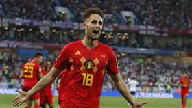 ▲比利時贊奴沙（Adnan JANUZAJ）面對英格蘭進球。（圖／美聯社／達志影像）