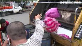 垃圾車、倒垃圾、垃圾、清潔、丟東西