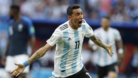 ▲阿根廷迪馬里亞41分破網追平戰局。（圖／美聯社／達志影像）