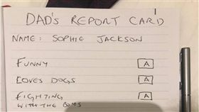 自閉症女兒拿成績單痛哭　他特製「爸爸版成績單」暖爆！　圖／翻攝自推特