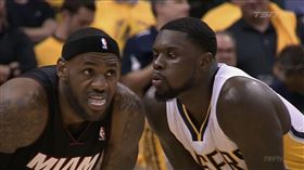 LeBron James與Lance Stephenson（圖／翻攝自YouTube）