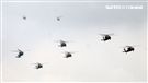 陸航UH-60M黑鷹直升機實施空中突擊著陸，空勤隊同機型也加入漢光演習。（記者邱榮吉/攝影）