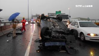 大雨害「水漂」　國道2車打滑釀2傷