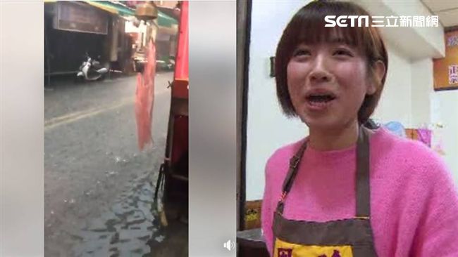 鹿港炸雨水淹小腿　女星娘家前有小河