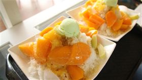 挑戰金氏記錄　1500公斤芒果冰拚完食西拉雅國家風景區管理處結合台南市玉井老街附近店家，將於8日挑戰世界金氏記錄，要吃完1500公斤芒果冰。圖為店家一般份量的芒果冰。中央社記者楊思瑞攝　107年7月3日