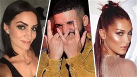 加拿大饒舌歌手德瑞克（Drake）、貝拉哈蒂德（Bella Hadid）、蘇菲布勞克斯（Sophie Brussaux）／IG