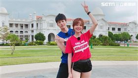 徐謀俊「撩妹」關卡選擇主持人何念茲。（圖／奧瑪優勢提供）