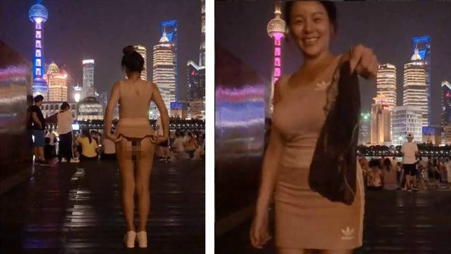 撩短裙脫內褲…爆乳辣模露性感蜜桃臀