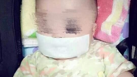 男嬰太吵遭貼嘴巴　爸：3秒就撕下