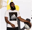 NBA年度最有價值火箭球星「大鬍子」哈登（James Harden）造訪台灣。（記