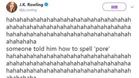 ▲J,K羅琳表示錯字讓她笑翻（圖／翻攝自J.K羅琳 推特）