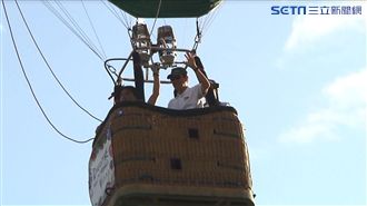 馬英九夫婦搭熱氣球　維安開車追著跑