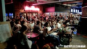 ▲台北花博的法國主題餐廳看世足。（圖／記者林辰彥攝影）