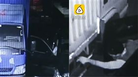 BMW,寶馬,名車,偷油,貨車,低調,逃跑,大陸,廣東,深圳,　圖／翻攝自梨視頻　https://goo.gl/jbN2Ab