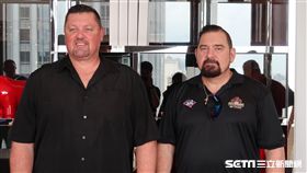 ▲布里斯本俠盜隊總教練大衛尼爾森(David Nilsson)與ABL代理總裁馬克瑞迪（Mark Ready）。（圖／記者王怡翔攝）