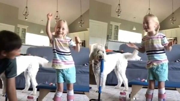 4歲腦癱女奇蹟一小步　感動百萬網友
