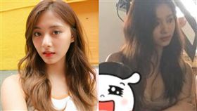 子瑜長大了！解放酥胸事業線 網激動：快把衣服穿上(左圖/翻攝自微博、右圖/翻攝自周子瑜IG）