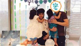 ▲▼王力宏一家人為大女兒慶祝4歲生日。（圖／翻攝自微博）