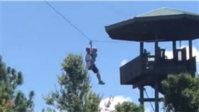 鱷魚,遊樂場,卡住,溜索,美國,Orlando,挑戰,恐怖,驚悚, 圖／翻攝自YouTube https://goo.gl/1SwFc2