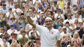 費德勒第16度闖進男單8強。（圖／美聯社／達志影像）