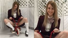 影／金髮正妹穿裙子騎小車車　白色小內內一覽無遺
圖／翻攝自gemma_tokyo Twitter
https://twitter.com/gemma_tokyo