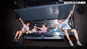 全台第一座空中飛行模擬器遊樂設施「動感台灣」。（圖／義大世界提供）