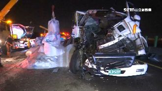 聯結車追撞釀塞車！車陣綿延數百公尺